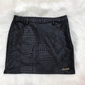 Sara Boo Sz S reptile printed black skirt